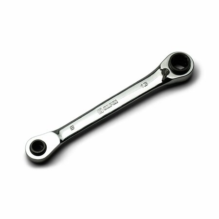 CAPRI TOOLS 4-in-1 120-Tooth Box End Reversible Ratcheting Wrench, 8, 10, 12, 13 mm, Metric CP11880